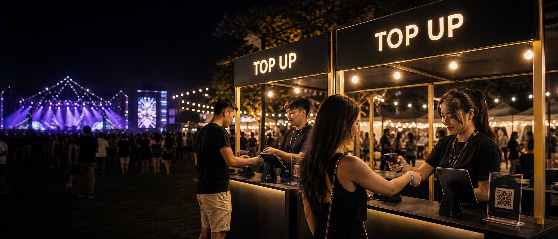 Top up booth