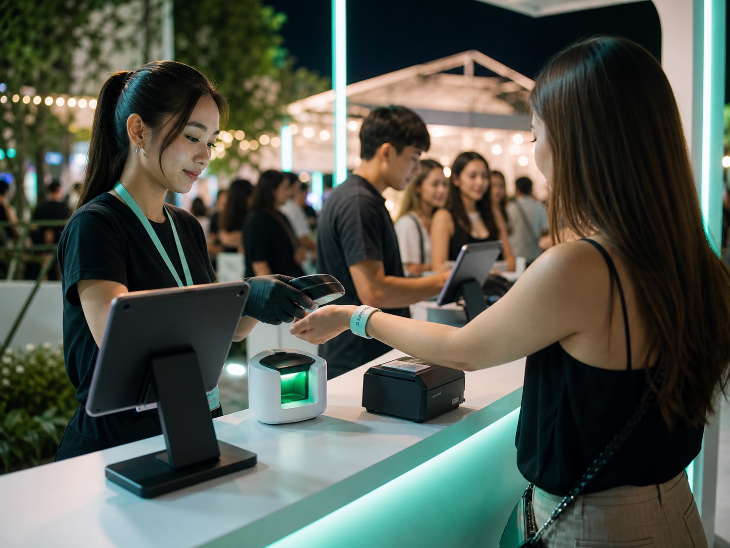 Event Wallet top up booth setup