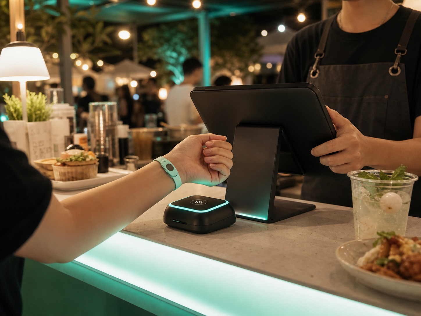 NFC wristband and POS payment setup