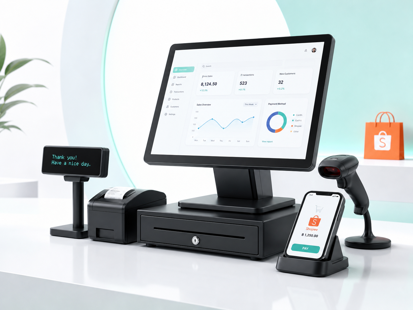 ชุดอุปกรณ์ POS Hardware สำหรับธุรกิจ
